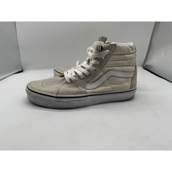 VANS SK8-HI Beige/White Suede/Canvas Sneakers Shoes 500714 US sz. W 9 /7.5 M - Picture 6 of 9